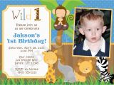 Safari 1st Birthday Invitations Jungle Animals 1st Birthday Invitation Safari by Jcbabycakes