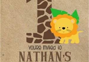 Safari 1st Birthday Invitations Safari Jungle Invitation Boy 39 S 1st Birthday Invite Custom