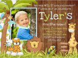 Safari First Birthday Invitations 17 Safari Birthday Invitations Design Templates Free