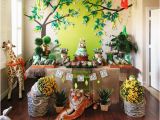 Safari themed Birthday Party Decorations Cute Boy 1st Birthday Party themes