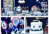 Sailor Birthday Decoration Kara 39 S Party Ideas Nautical themed First Birthday Party