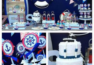 Sailor Birthday Decoration Kara 39 S Party Ideas Nautical themed First Birthday Party