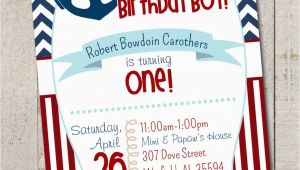 Sailor Birthday Invitations Nautical Birthday Boy Party Nautical First by thelovelyapple