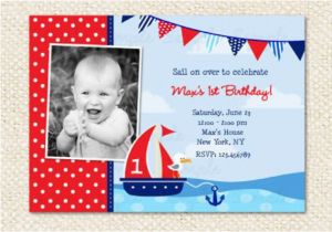 Sailor Birthday Invitations Nautical Birthday Invitation