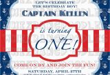 Sailor Birthday Invitations Nautical First Birthday Invitation