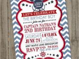 Sailor Birthday Invitations Nautical Party Invitation Nautical Sailor Party Printable