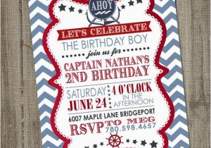 Sailor Birthday Invitations Nautical Party Invitation Nautical Sailor Party Printable