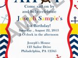 Sailor Birthday Invitations Nautical Sailor Birthday Invitation Digital File On Luulla