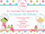 Salon Birthday Party Invitations Free Printable Spa Birthday Party Invitations Pool
