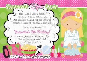 Salon Birthday Party Invitations Girl Spa Party Invitations Home Party Ideas