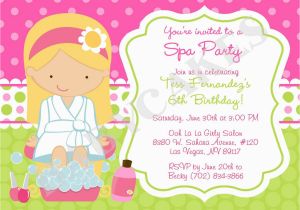 Salon Birthday Party Invitations Spa Birthday Party Invitations Party Invitations Templates