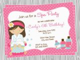 Salon Birthday Party Invitations Spa Birthday Party Invitations Party Invitations Templates