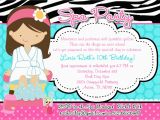 Salon Birthday Party Invitations Spa Birthday Party Invitations Party Invitations Templates