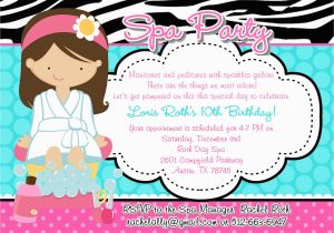 Salon Birthday Party Invitations Spa Birthday Party Invitations Party Invitations Templates