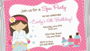 Salon Birthday Party Invitations Spa Birthday Party Invitations Party Invitations Templates