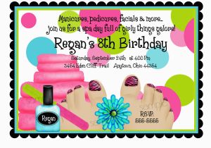 Salon Birthday Party Invitations Spa Birthday Party Invitations Spa Party Spa