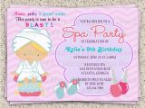 Salon Birthday Party Invitations Spa Party Invitations for Girls Pool Design Ideas