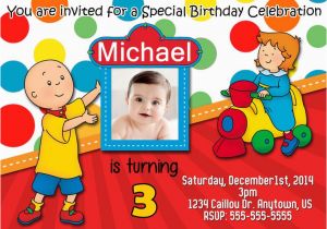 Same Day Birthday Invitations 1000 Images About Caillou Birthday Invitations and Party