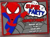 Same Day Birthday Invitations Customized Wording Same Day Spiderman Invitation