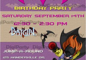 Same Day Birthday Invitations Items Similar to Batgirl Birthday Invitation Personalized