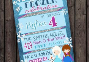 Same Day Birthday Invitations Same Day Customized Frozen Invitation Frozen Party Digital