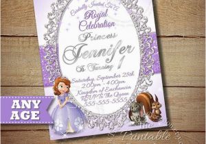 Same Day Birthday Invitations Same Day Svc sofia the First Birthday Invitation Princess