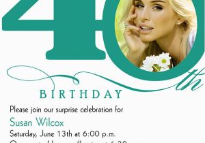 Sample 40th Birthday Invitation 40th Birthday Invitation Wording Bagvania Free Printable