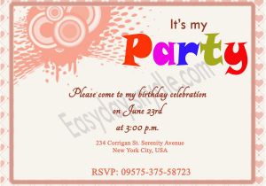 Sample Evite Birthday Invitations Birthday Invitation Wording Easyday
