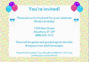 Sample Evite Birthday Invitations Sample Birthday Invitation Templates Free Premium