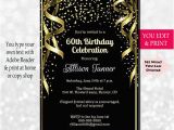 Sample Invitation for 60th Birthday 60th Birthday Invitation 60th Birthday Party Invitation 60th