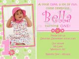Sample Of 1st Birthday Invitation Card 1st Birthday Invitations Girl Free Template Baby Girl 39 S