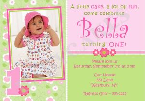 Sample Of 1st Birthday Invitation Card 1st Birthday Invitations Girl Free Template Baby Girl 39 S