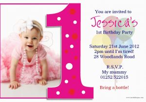 Sample Of 1st Birthday Invitation Card Birthday Party First Birthday Invitations Card