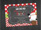 Santa Birthday Party Invitations Christmas Birthday Invitation Santa Birthday by