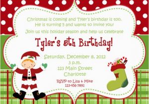 Santa Birthday Party Invitations Items Similar to Christmas Birthday Party Invitation