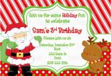 Santa Birthday Party Invitations Printable Santa Birthday Party Invitation Plus Free Blank