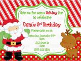 Santa Birthday Party Invitations Printable Santa Birthday Party Invitation Plus Free Blank