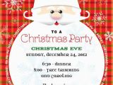 Santa Birthday Party Invitations Santa Claus Christmas Party Invitation