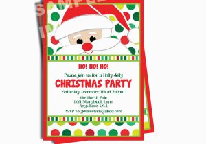 Santa Birthday Party Invitations Santa Claus Invitation Santa Birthday by Storybooklanecrafts