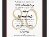 Save the Date 80th Birthday Invitations 80th Birthday Party Square Invitation