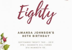 Save the Date 80th Birthday Invitations Customize 985 80th Birthday Invitation Templates Online