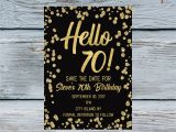 Save the Date Birthday Invite Hello 70 Save the Date Men 70th Birthday Invitation 70 Years