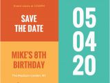 Save the Date Birthday Invite Save the Date Invitation Templates Canva