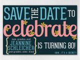 Save the Date Cards for Birthday Custom Birthday Save the Date 4×6 Downloadable Flowery Save