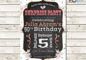 Save the Date Cards for Birthday Party Birthday Party Save the Date Invitation Card by Delartdesigns