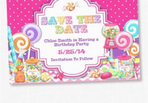 Save the Date Cards for Birthday Party Items Similar to Sweet Shoppe Save the Date Candyland