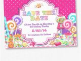 Save the Date Cards for Birthdays Items Similar to Sweet Shoppe Save the Date Candyland