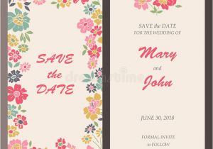 Save the Date Cards for Birthdays Vector Card Template for Save the Date Baby Stock Vector