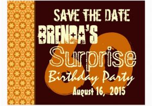 Save the Date Cards for Surprise Birthday Party Save the Date 60th Surprise Birthday Gold Stars Postcards