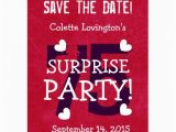 Save the Date Cards for Surprise Birthday Party Save the Date 75th Surprise Birthday S75b Red Postcard